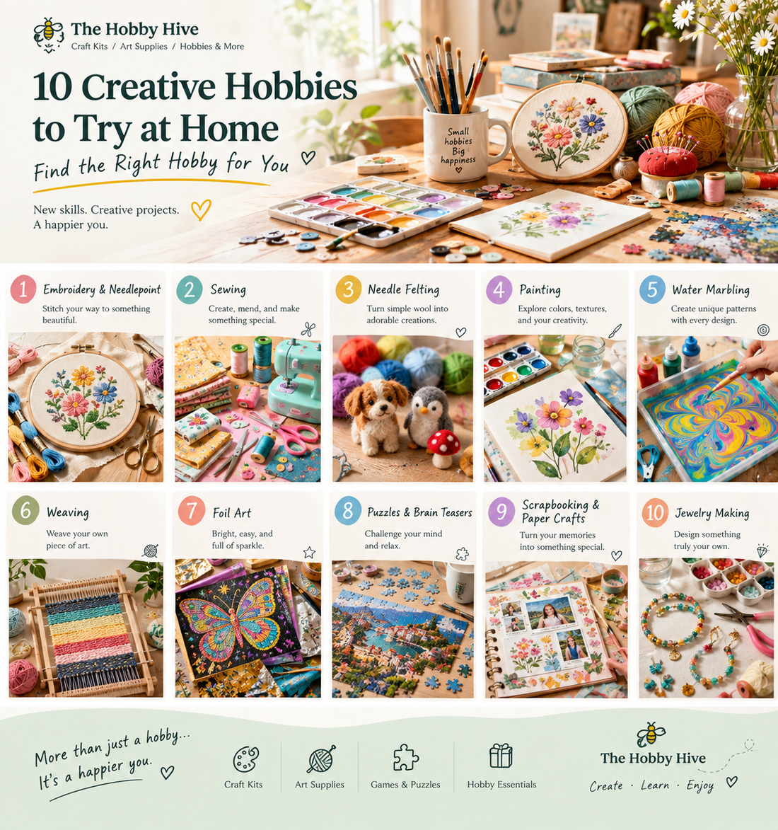 10 Creative Hobbies to Try at Home: Find the Right Hobby for You