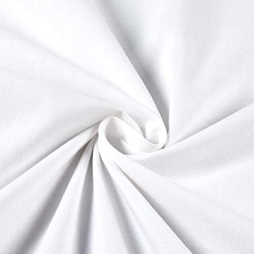 AK TRADING CO. Muslin Fabric/Textile Bleached - Draping Fabric - Bleached White 5 Yards Medium Weight - 100% Cotton (60in. Wide)