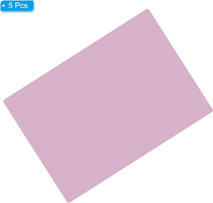 PATIKIL A4 Size Guided Reading Sheet, 5pcs Correction Lighting Gel Filter Colored Overlay Transparent Color Film for Classroom Photo Studio, Purple