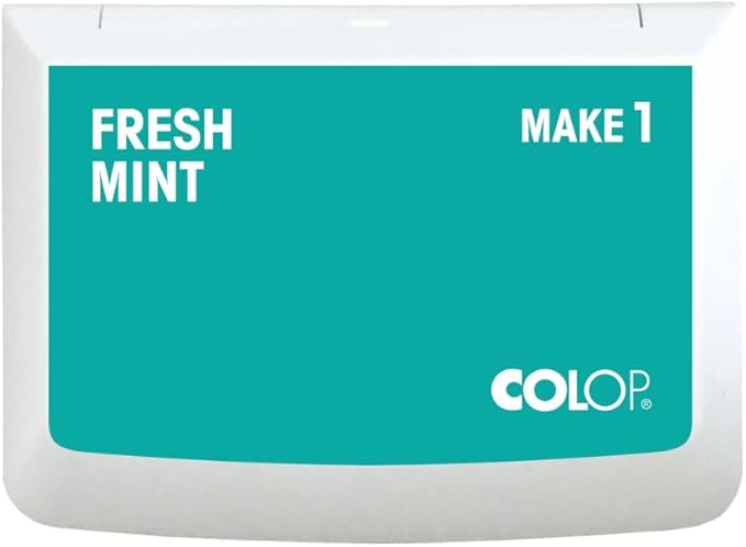 COLOP Make Series, Ink Stamp Pads, with Non-Toxic Premium Ink, Water-Based Acid-Free (Fresh Mint, Make 1-1-15/16" x 3-1/2")