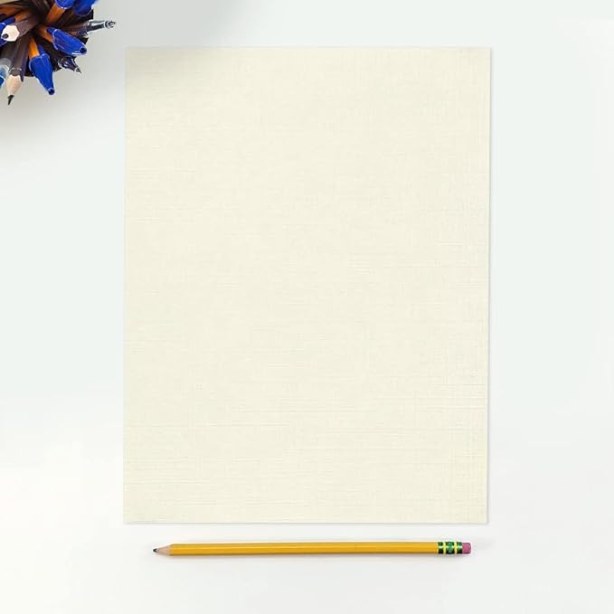 LUXPaper 8.5" x 11" Paper | Letter Size | Natural Linen | 80lb. Text | 1,000 Qty