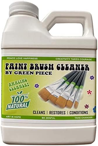 Green Piece® Completely Nontoxic Paint Brush Cleaner for Paint Cleanup for Brushes (Combo Pack- Paint Brush Cleaner with mat)