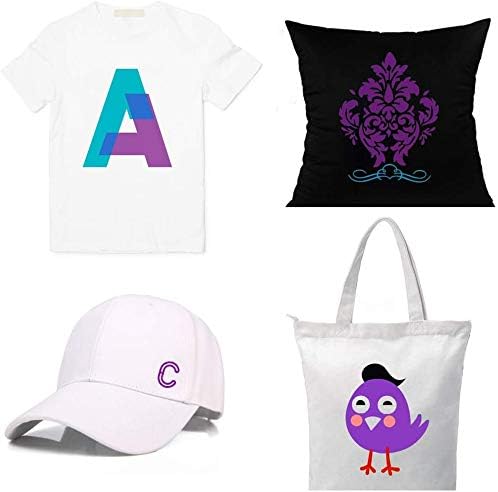 Guangyintong 12" x 12ft Heat Transfer Vinyl Rolls - Purple Matte Surface HTV for T-Shirts - Easy Cut & Weed for Heat Vinyl DIY Design