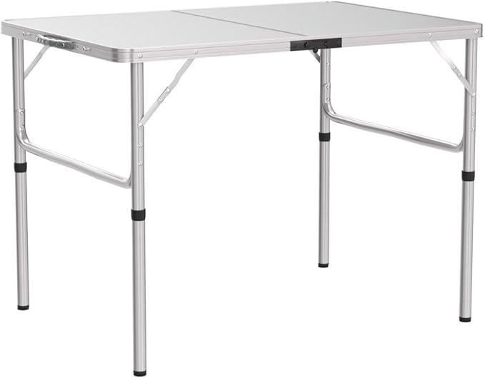 RedSwing Aluminum Folding Table 3 Feet Adjustable Height, Lightweight and Portable Camping Table, 36x24 Inches