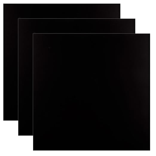 3 Pack 5052 Aluminum Sheet Metal 12 x 12 x 1/32 (0.04”) Inch Black Anodized Aluminum Sheet 1MM Thin Aluminum Plates Engraving Blanks for Laser Engraving, Crafting, Decoration