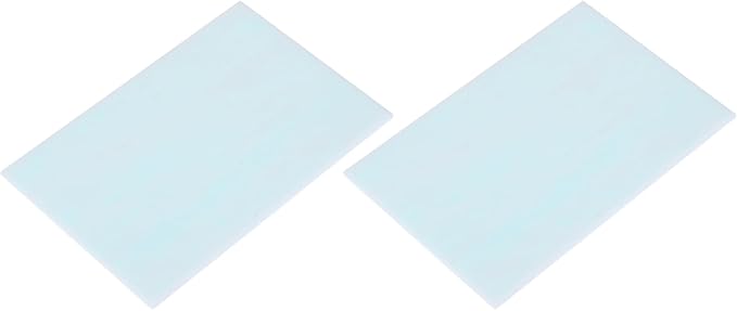 MECCANIXITY 2 Pcs Stained Glass Sheet Mosaic Tile 7.9 Inch x 5.9 Inch Light Blue Stained Glass Sheets for Crafts DIY Art Project