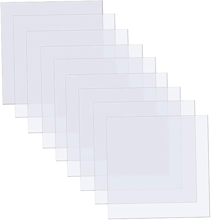 15 Pieces 6 mil Blank Stencil Sheets, 12 x 12 Inch Clear Blank Material Mylar Templates, Square Blank Stencil Template for Vinyl Cutting Machine/Silhouette Stencils Material
