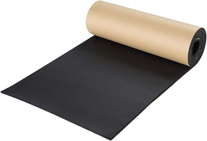 NATGAI Sponge Neoprene with Adhesive Foam Rubber Sheet 1/4” Thick X 12” Wide X 54” Long, Cut to Multiple Dimensions and Lengths - DIY, Gaskets, Cosplay, Costume, Crafts