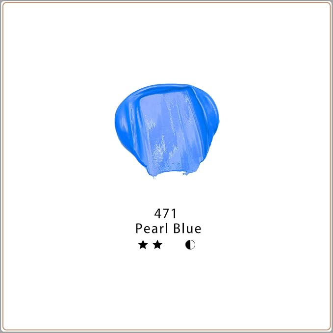 Artecho Pearl Blue Acrylic Paint (120ml / 4.05oz) Tubes, Art Craft Paints for Canvas Painting, Rock, Stone, Wood, Fabric, Art Supplies