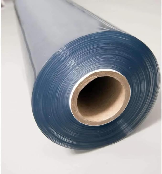 Metro Screenworks Fire Retardant Clear Vinyl Roll (Partial) - Clear Marine Vinyl 40 Gauge Sheet - 72-in x 8 Yards - Double Polished Heavy Duty Plastic Sheeting - Windows, Boats, Greenhouse, & More