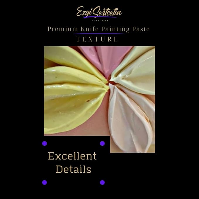 Premium Palette Knife Painting Paste|Texture Paste|Authentic Bright Colors|Ready to Use|Easy to Apply| 6oz (Pure White)