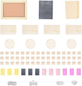 Longer 77pcs Laser Engraving Material Kit DIY Material Package for Custom Business Card Metal Plywood Pet ID Keychain