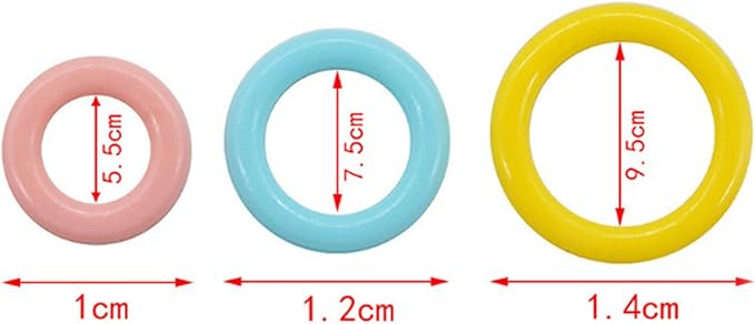 Hilsayum 240PCS Round Knitting Stitch Rings Plastic Crochet Stitch Markers with 10 Grid Storage Box Sewing Accessories