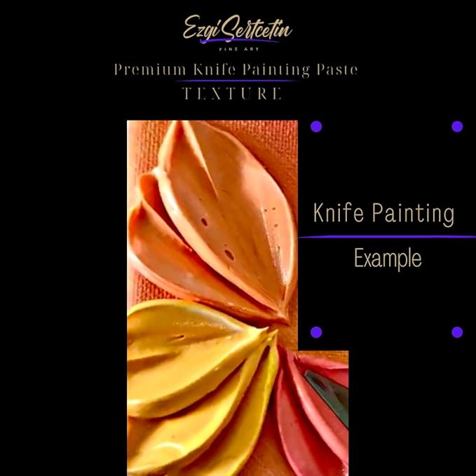 Premium Palette Knife Painting Paste|Texture Paste|Authentic Bright Colors|Ready to Use|Easy to Apply| 6oz (Pure White)