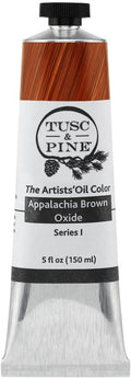 Tusc & Pine Artist Oil Paint - Appalachia Brown Oxide, 150 ml, Non-Yellowing, Rich & Creamy Consistency, Maximum Pigment Load, Small Batch Milled Oil Paints Made in the USA for Professional Artists