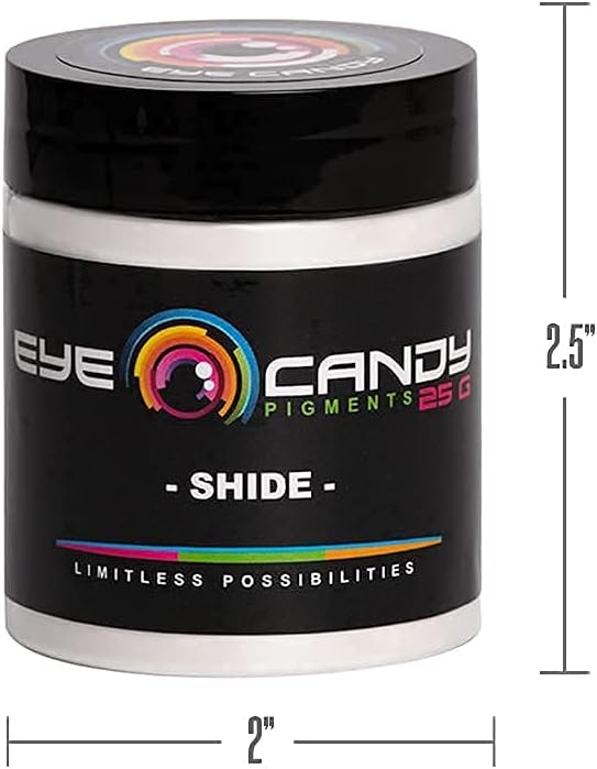 Eye Candy Pigments Premium White Mica Powder - Shide (25gr) - for Epoxy, Resin, Soap, Paint, Woodworking, Acrylic Pouring, Bath Bombs, Fishing Lures - DIY Arts and Crafts Additive