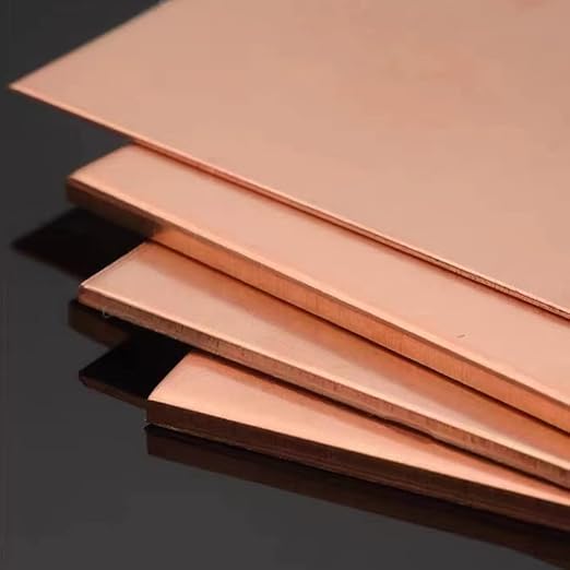2 Pcs Copper Sheet, 10" x 8", 24 Gauge(0.5mm) Thickness, Double Sided Film Attached 99.9% Pure Copper Sheets Metal Plates for Crafting. Modelers, Jewelry, Repairs, Electrical