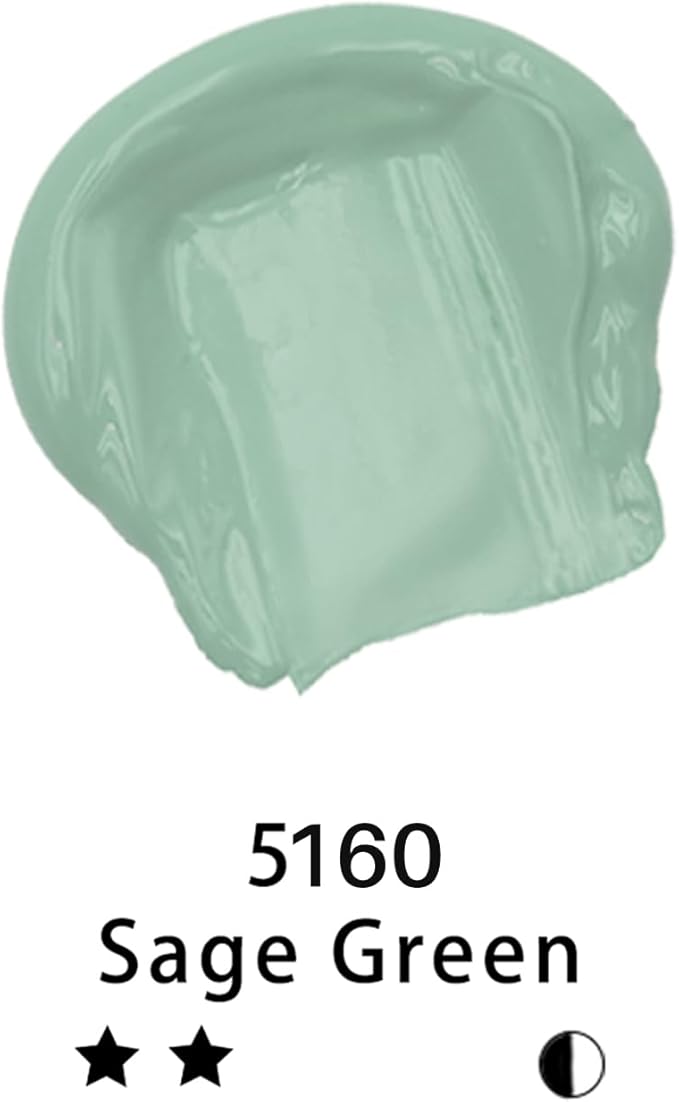 Artecho Green Acrylic Paint, Sage Green Paint (120ml / 4.05oz) Tubes, Art Craft Paints for Canvas, Rock, Stone, Wood, Fabric, Art Supplies