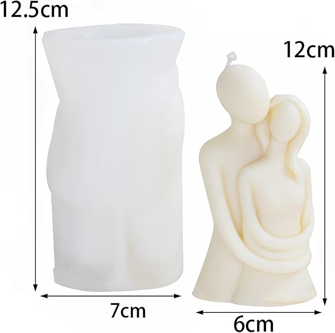 Girl Body Resin Couple Candle Mold - 3D Silicone Mold for Clay & Resin Casting - Craft Supplies