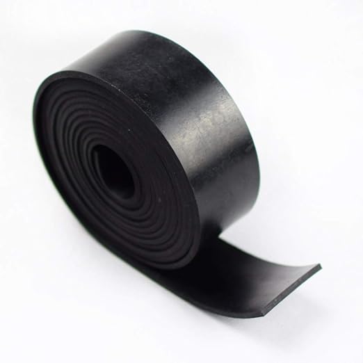 DOBTIM Neoprene Rubber Strips 1/8 (.125)" Thick X 2" Wide X 110" Long, Solid Rubber Rolls Use for Gaskets DIY Material, Supports, Leveling, Sealing, Bumpers, Protection, Abrasion, Flooring, Black
