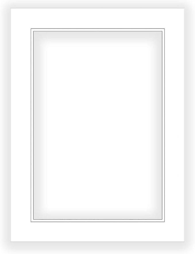 12x18 Mat for 11x14 Photo - Precut White on White Double Mat Picture Matboard for Frames Measuring 12 x 18 Inches - Bevel Cut Matte to Display Art Measuring 11 x 14 Inches - Acid Free ONE MAT