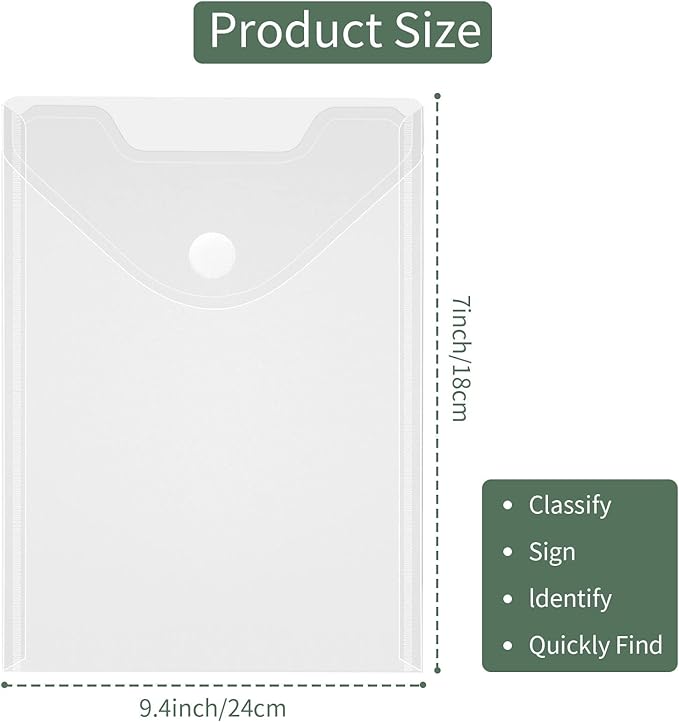 50 Packs Clear Stamp Die Storage Pockets Plastic Seal Bags Storage Case for Cutting Dies Stencil Album Stamp Crafts for DIY Scrapbooking Paper Card Craft Cutting Dies for Card Making