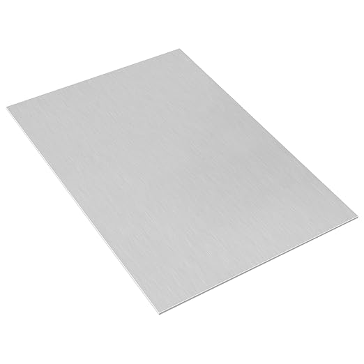 6061 T651 Aluminum Sheet Metal 10 x 14 x 1/8 (0.125”) Inch Flat Plain Aluminum Plate Covered with Protective Film, Heat Treatable Rectangle 3MM Aluminum Metal Plate for Crafting, Industrial