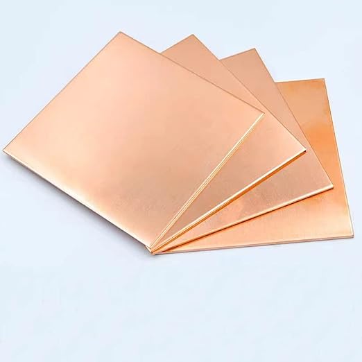2 Pcs Copper Sheet, 10" x 8", 24 Gauge(0.5mm) Thickness, Double Sided Film Attached 99.9% Pure Copper Sheets Metal Plates for Crafting. Modelers, Jewelry, Repairs, Electrical
