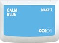 COLOP Make Series, Ink Stamp Pads, with Non-Toxic Premium Ink, Water-Based Acid-Free (Calm Blue, Make 1-1-15/16" x 3-1/2")