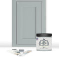 ALL-IN-ONE Paint, Durable cabinet and furniture paint. Built in primer and top coat, no sanding needed. Includes our 30 featured color card - Saltwater (pale green), 8oz Sample