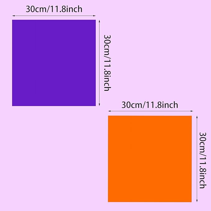 Lystaii 9pcs Halloween Lighting Gel Filter 11.8 x 11.8 Inches Gel Light Filter Color Correction Overlays Transparent Color Filters Film Plastic Sheets for Video Photo Stage Studio (Orange Purple)