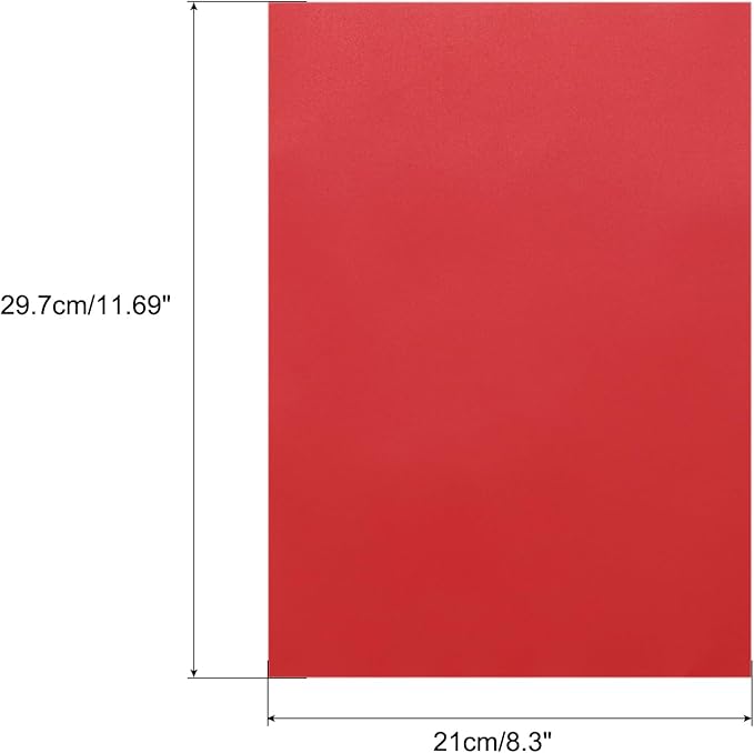 MECCANIXITY Colored Vellum Paper, 20 Sheet Deep Red Transparency 11.7 x 8.2 Printable Vellum Paper, Translucent Vellum Sheets for Printing Wedding Invitations, Ink Jet Laser Printer