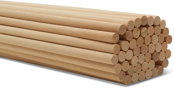 Dowel Rods Wood Sticks Wooden Dowel Rods - 1/2 x 12 Inch Unfinished Hardwood Sticks - for Crafts and DIYers - 500 Pieces by Woodpeckers