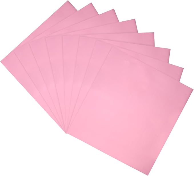 MECCANIXITY 50 Pack Toner Reactive Foil ,Deco Foil Transfer Sheets 8.5"x11" A4 Hot Foil Paper for Laser Printer Scrapbooking Heat Transfer DIY Craft,Pink