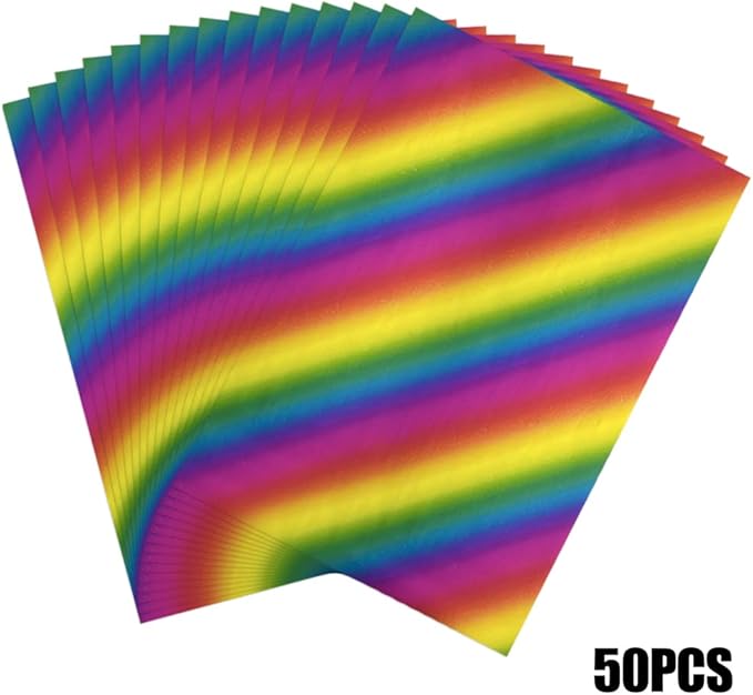 300 Pieces Toner Reactive Foil 6 Assorted Color Foil Paper Sheets for Arts Crafting Foil Plate Card Making Decoration Hot Foil Roll Transfer Foil Sheet for Craft Cardstock DIY Card Invitation Supplies