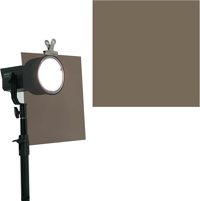 Lystaii 9pcs Lighting Gel Filter 11.8 x 11.8 Inches Gel Light Filter Color Correction Colored Overlays Transparent Color Filters Film Plastic Sheets for Film, Video, Photo, Stage Studio (Tea Black)