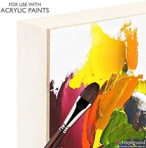 Ampersand Art Supply Wood Gesso Art Painting Panel: Canvas Texture, 1.5 Inch Cradle, 9" x 12"