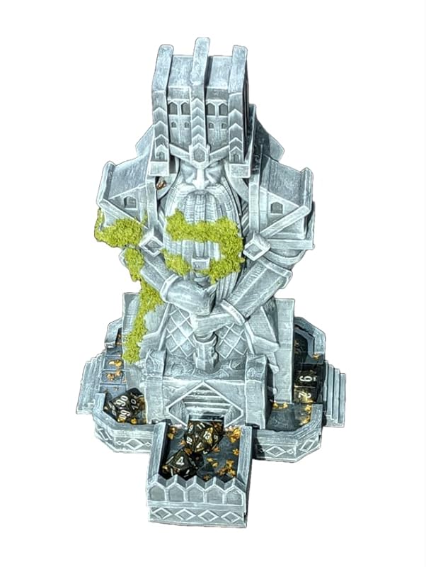 Dwarven 3D Printed Dice Tower - Baldur's Shrine by Unchained Games - Mythic Roll - Carve Your Fate in Stone with Ancestral Echoes and Valor! (11.) Red)