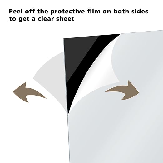 Egofine 8" x 10" Black Plexiglass Sheets 20 Pack 0.04 Inch Cast Acrylic Sheet Thick for DIY Craft Projects, Painting, Photography, Sign, Display Stand, Home Decor, Easy to Cut