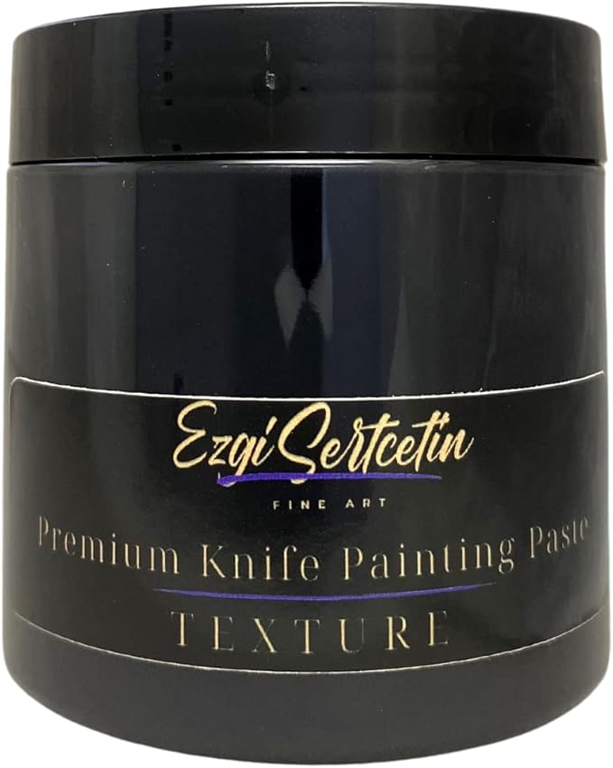 Premium Palette Knife Painting Paste|Texture Paste|Authentic Bright Colors|Ready to Use|Easy to Apply| 6oz (Carbon Black)