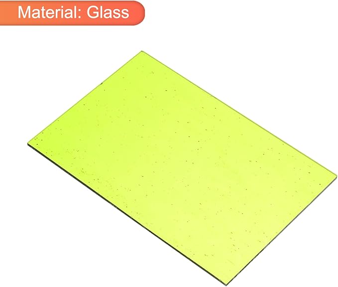 MECCANIXITY 2 Pcs Stained Glass Sheet Mosaic Tile 7.9 Inch x 5.9 Inch Fluorescent Green Stained Glass Sheets for Crafts DIY Art Project