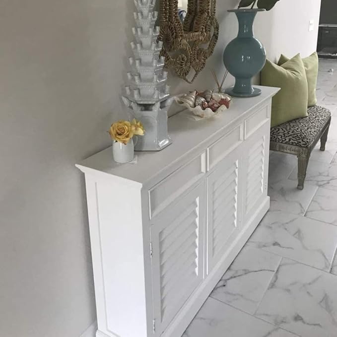 AMY HOWARD AT HOME Chalk-Based One Step Paint for Furniture, Cabinetry, Decor, Finish, and More | No Stripping, Sanding, or Priming | Ultra-Light Base | 16 Ounce | Ballet White