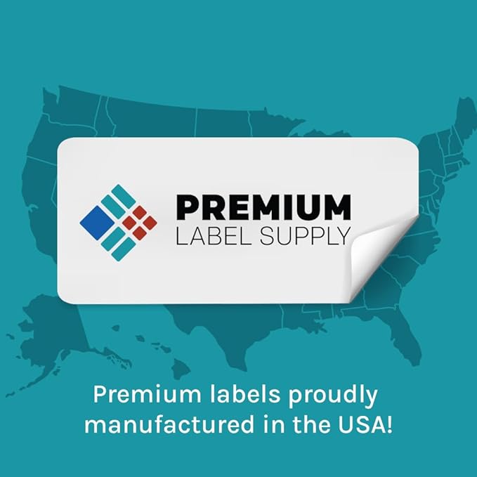 Premium Label Supply Brown Kraft Sticker Square Labels – 3" x 3" – Laser/Inkjet Compatible – (6 per Sheet), 500 Sheets – 3,000 Total Adhesive Labels