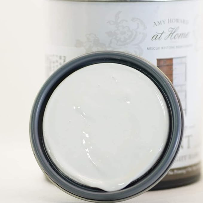 AMY HOWARD AT HOME Chalk-Based One Step Paint for Furniture, Cabinetry, Decor, Finish, and More | No Stripping, Sanding, or Priming | Ultra-Light Base | 16 Ounce | Ballet White