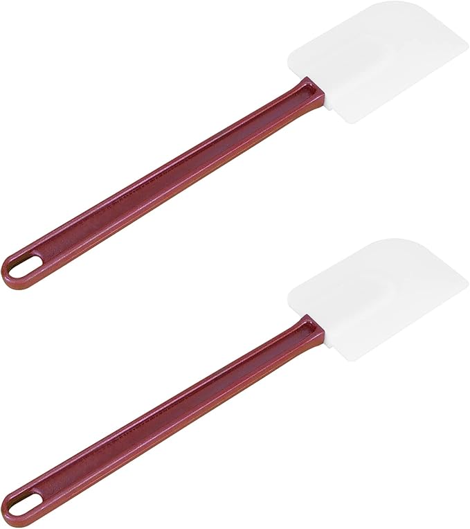 High Heat Silicone Scraper Spoon, Cooking Spatula Set of 2, 2 x 9.5''