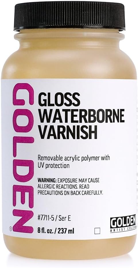 Golden Artist Colors, Waterborne Varnish, 8oz Gloss (7711-5)