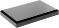 Plymor Black Acrylic Rectangular Beveled Display Base, 6" W x 4" D x 0.75" H, Pack of 2