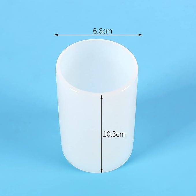2 Pack Cylinder & Round Candle Molds - 2 Size Style - 3D Silicone Molds for Resin & Chocolate, Handmade Cylinder Molds