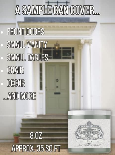 ALL-IN-ONE Paint, Durable cabinet and furniture paint. Built in primer and top coat, no sanding needed. Includes our 30 featured color card - Blossom, 8oz Sample
