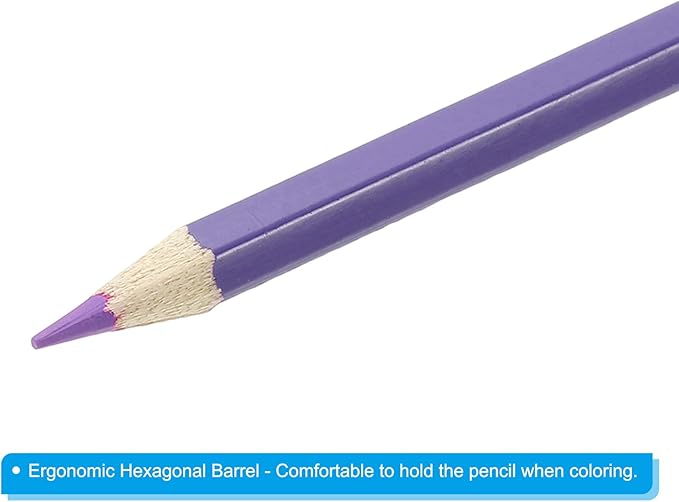 PATIKIL Watercolor Pencil, 6Pcs Water Soluble Pencils for Blending, Coloring, Sketch Drawing, Painting, Light Purple